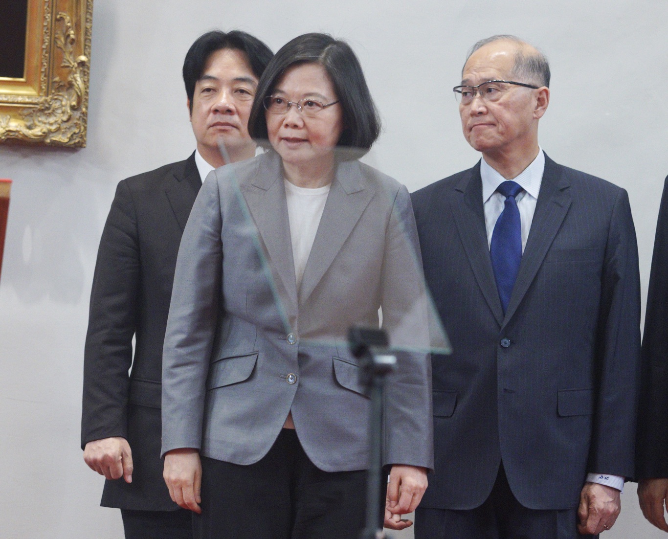 蔡英文總統與前行政院長賴清德、國安會秘書長李大維。 圖:張良一/攝(資料照片) 蔡英文總統與前行政院長賴清德、國安會秘書長李大維。 圖:張良一/攝(資料照片)