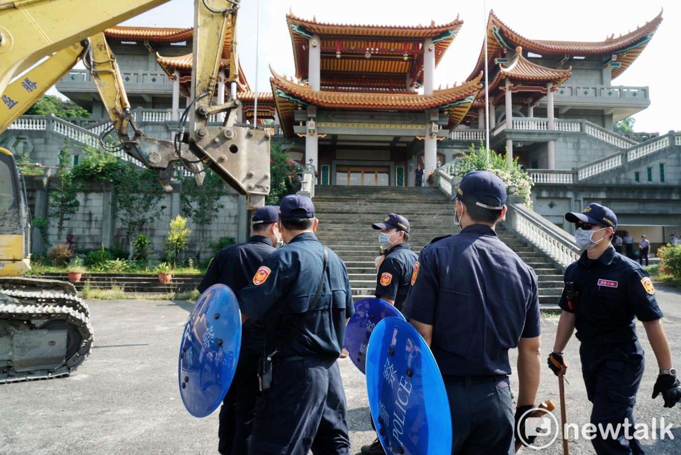 警方派出600多位警力和霹靂小組在場警戒。 圖:張良一/攝 警方派出600多位警力和霹靂小組在場警戒。 圖:張良一/攝