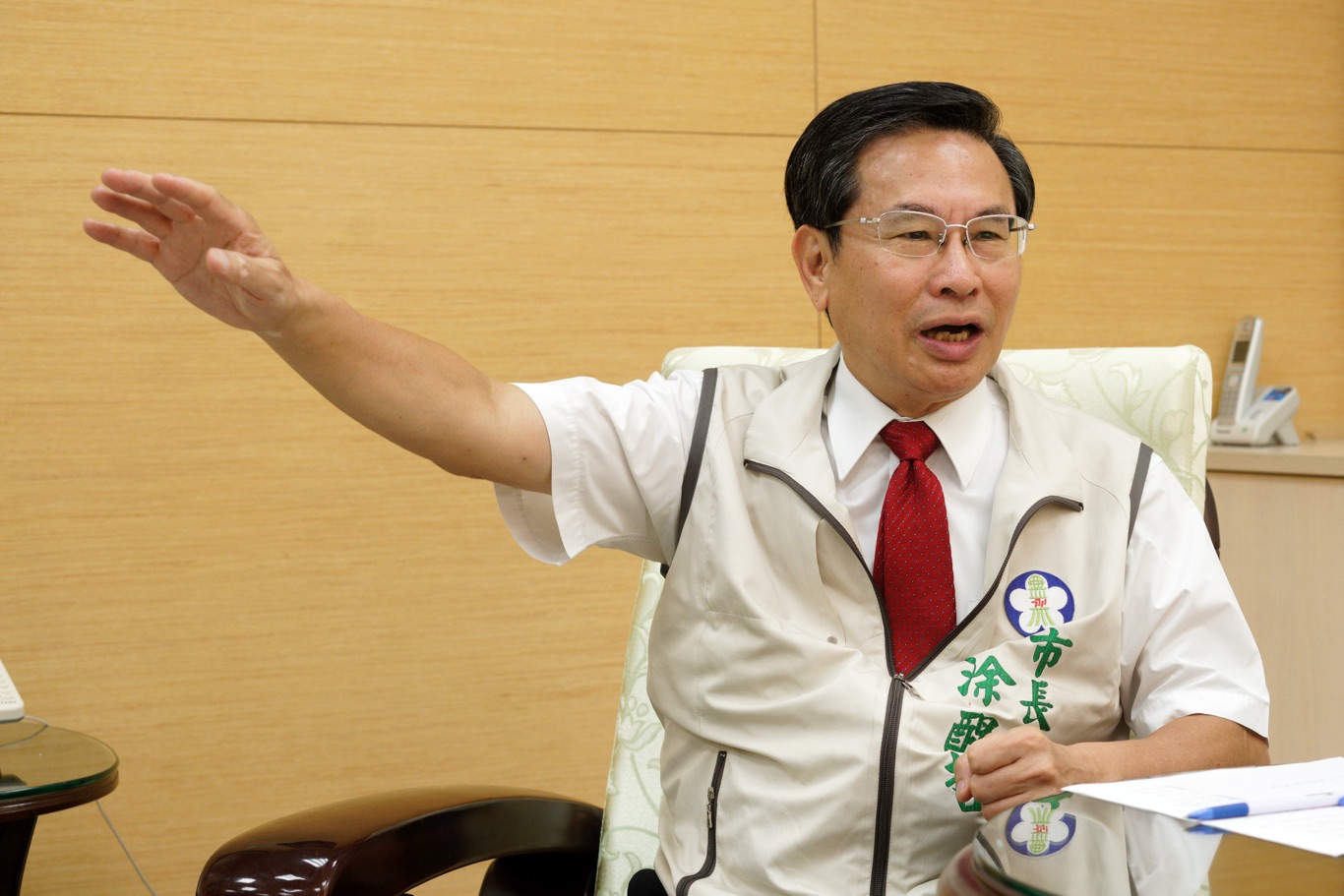嘉義市長涂醒哲專訪。 圖:張良一/攝 嘉義市長涂醒哲專訪。 圖:張良一/攝