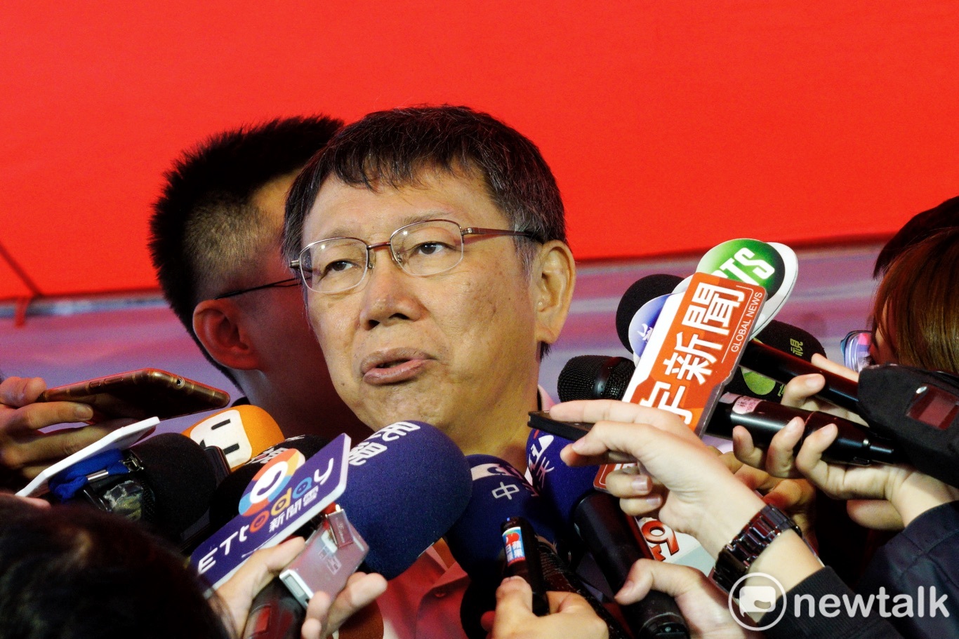 台北市長柯文哲出席華中橋增設匝道通車典禮。 圖:張良一 / 攝 台北市長柯文哲出席華中橋增設匝道通車典禮。 圖:張良一 / 攝