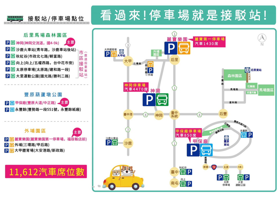 停車場就是接駁站。 停車場就是接駁站。