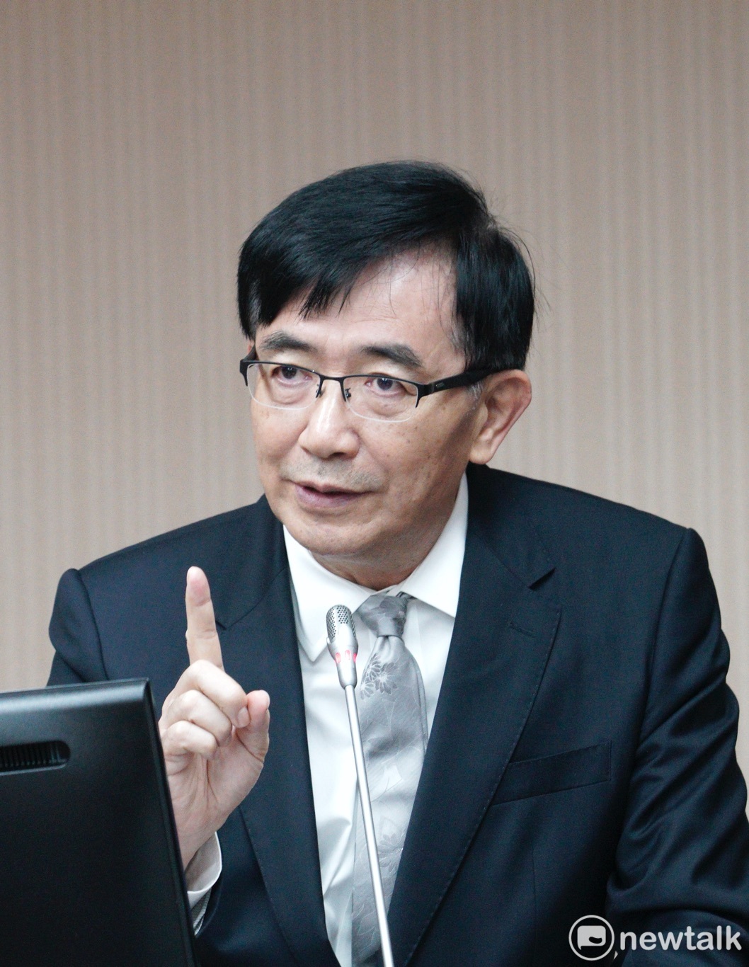 現任中華郵政董座吳宏謀。 圖:張良一/攝 現任中華郵政董座吳宏謀。 圖:張良一/攝