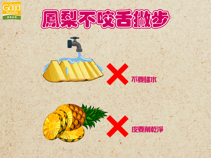 《屏東農好》分享鳳梨不咬舌2撇步 圖:屏東農好粉絲專頁 《屏東農好》分享鳳梨不咬舌2撇步 圖:屏東農好粉絲專頁