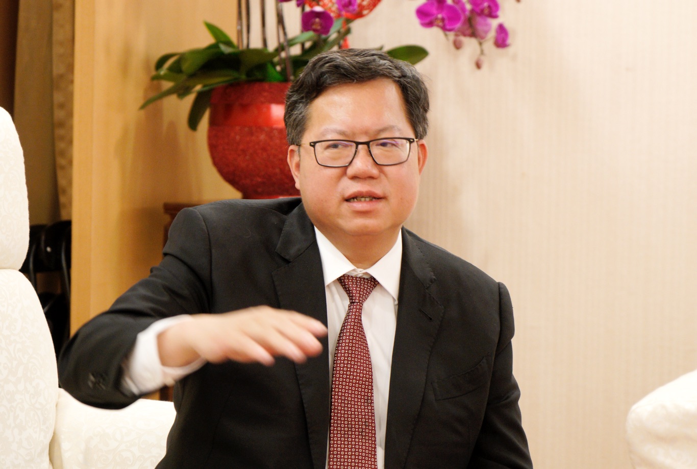 桃園市長鄭文燦專訪。 桃園市長鄭文燦專訪。