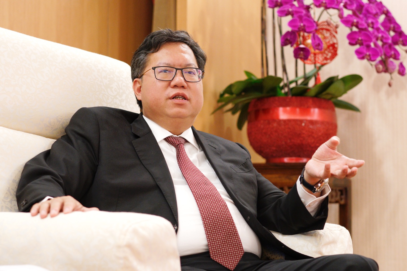 桃園市長鄭文燦專訪。 圖:張良一/攝 桃園市長鄭文燦專訪。 圖:張良一/攝