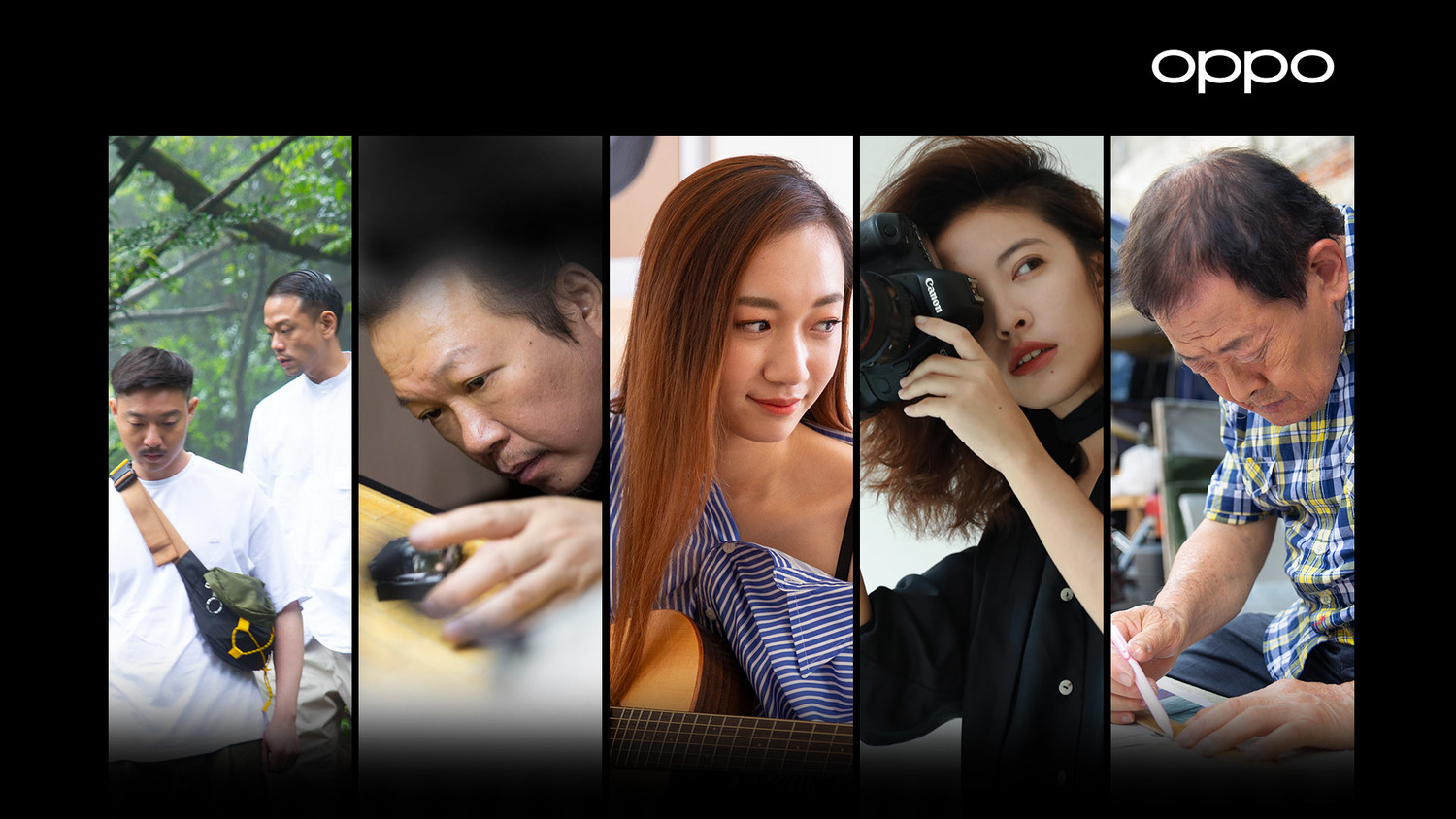 OPPO邀請5位跨界職人來說明Reno定義。圖:OPPO提供 OPPO邀請5位跨界職人來說明Reno定義。圖:OPPO提供