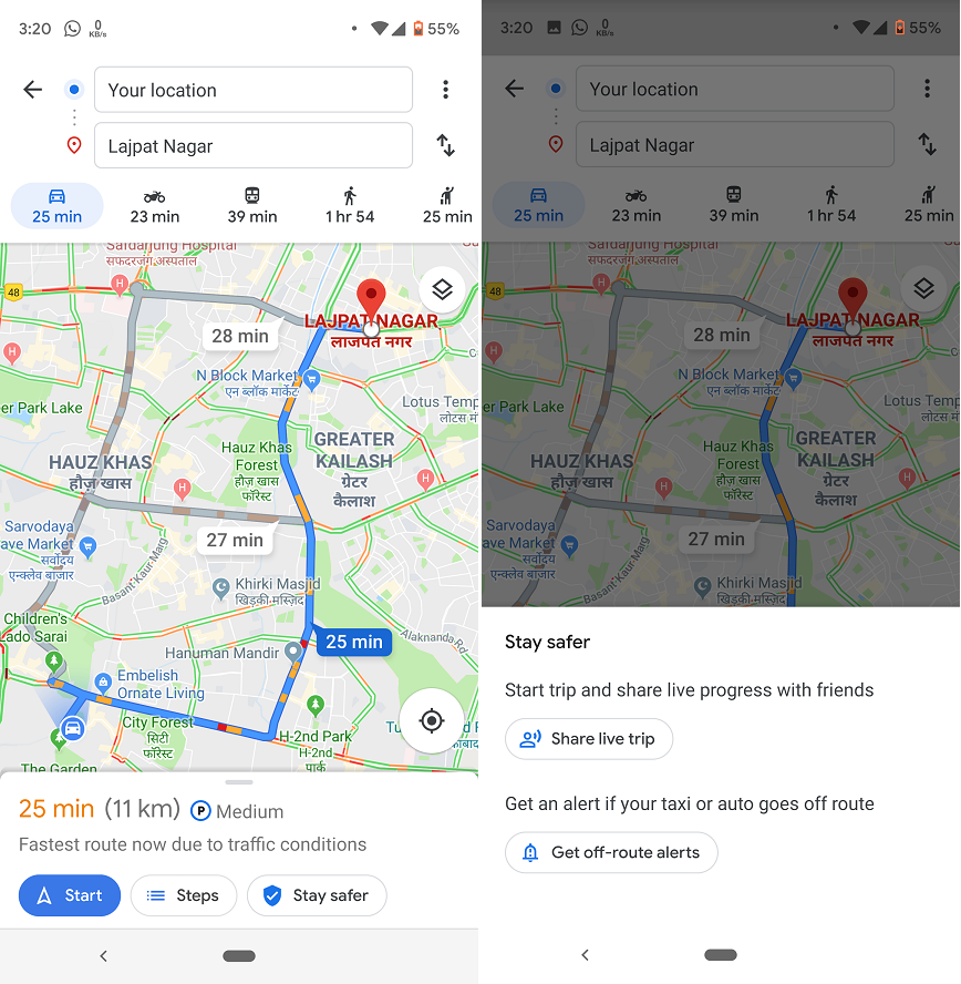 Google Maps即將推出alert taxi offroute新功能。圖:翻攝androidpolice Google Maps即將推出alert taxi offroute新功能。圖:翻攝androidpolice
