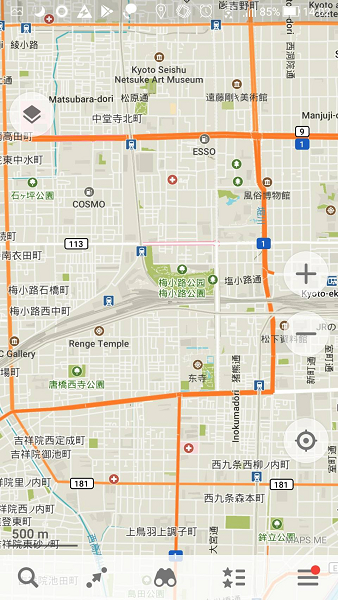 MAPS.ME可離線使用,沒有網路還是可以導航跟查詢景點、店家。圖:謝佳真/提供 MAPS.ME可離線使用,沒有網路還是可以導航跟查詢景點、店家。圖:謝佳真/提供