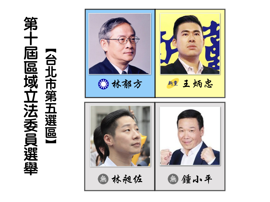 區域立法委員選舉,台北市第五選區。 區域立法委員選舉,台北市第五選區。
