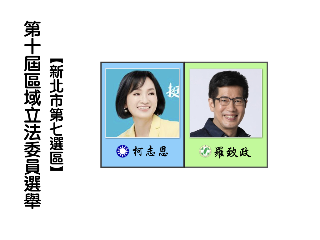 區域立法委員選舉,新北市第七選區。 區域立法委員選舉,新北市第七選區。