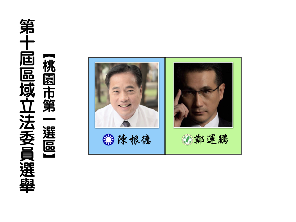 區域立法委員選舉,桃園市第一選區。 區域立法委員選舉,桃園市第一選區。
