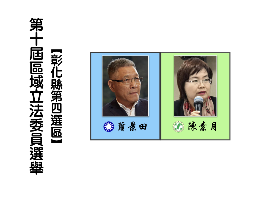 區域立法委員選舉,彰化選第四選區。 區域立法委員選舉,彰化選第四選區。