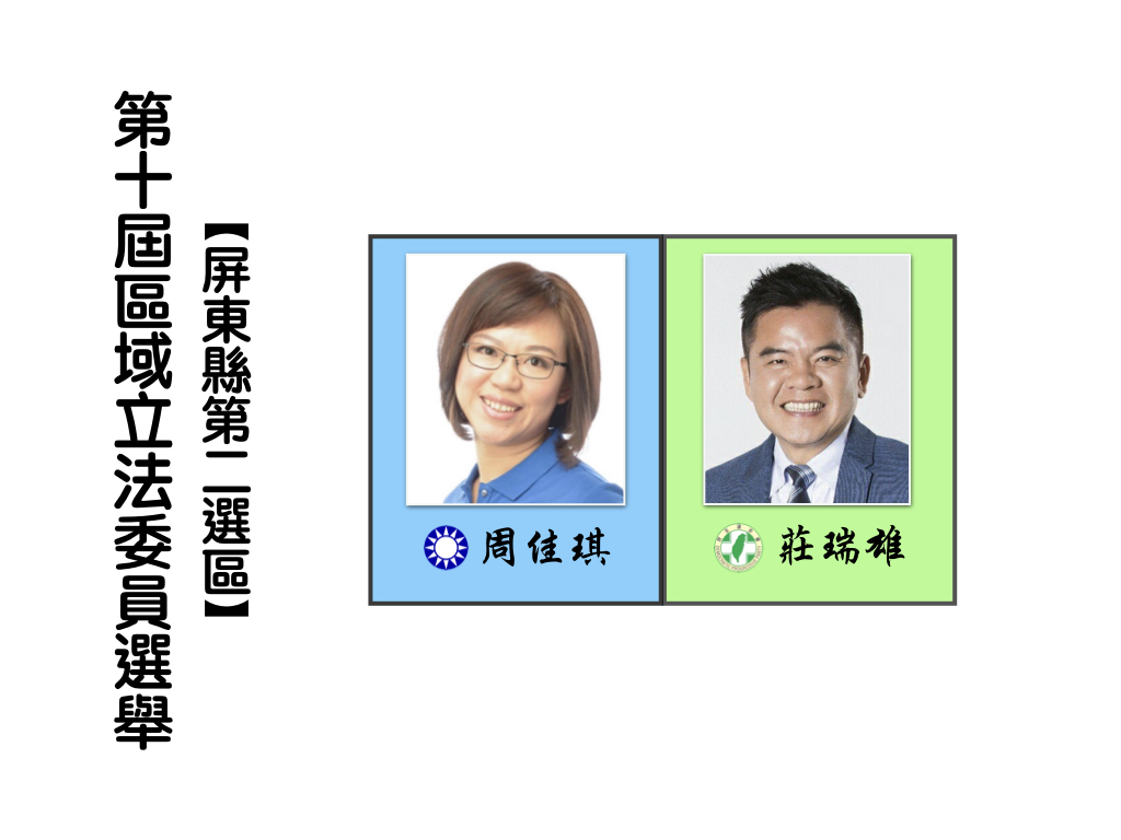 區域立法委員選舉,屏東縣選第二選區。 區域立法委員選舉,屏東縣選第二選區。
