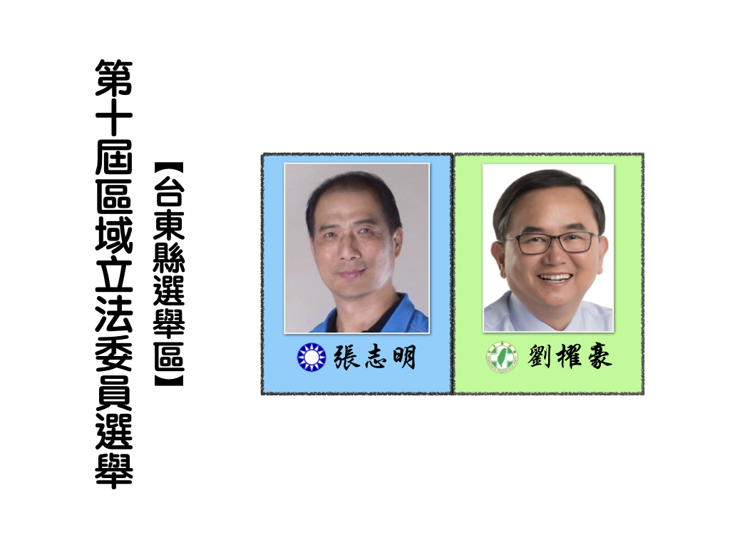 區域立法委員選舉,台東縣選舉區。 區域立法委員選舉,台東縣選舉區。