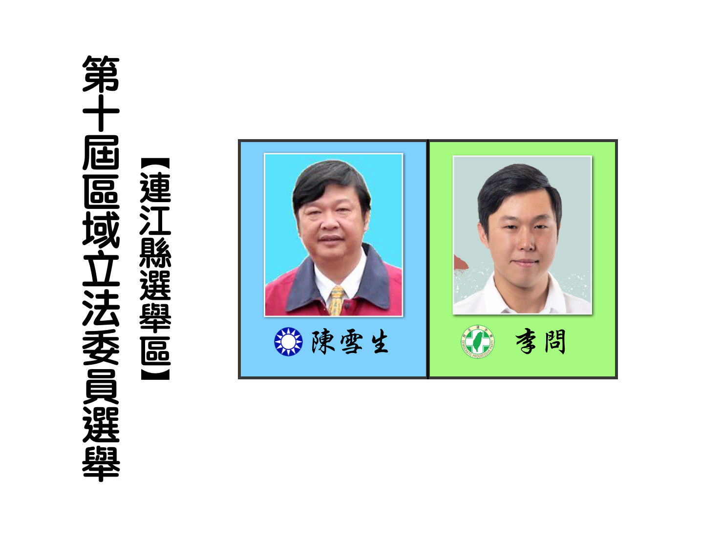 區域立法委員選舉，連江縣選舉區。
