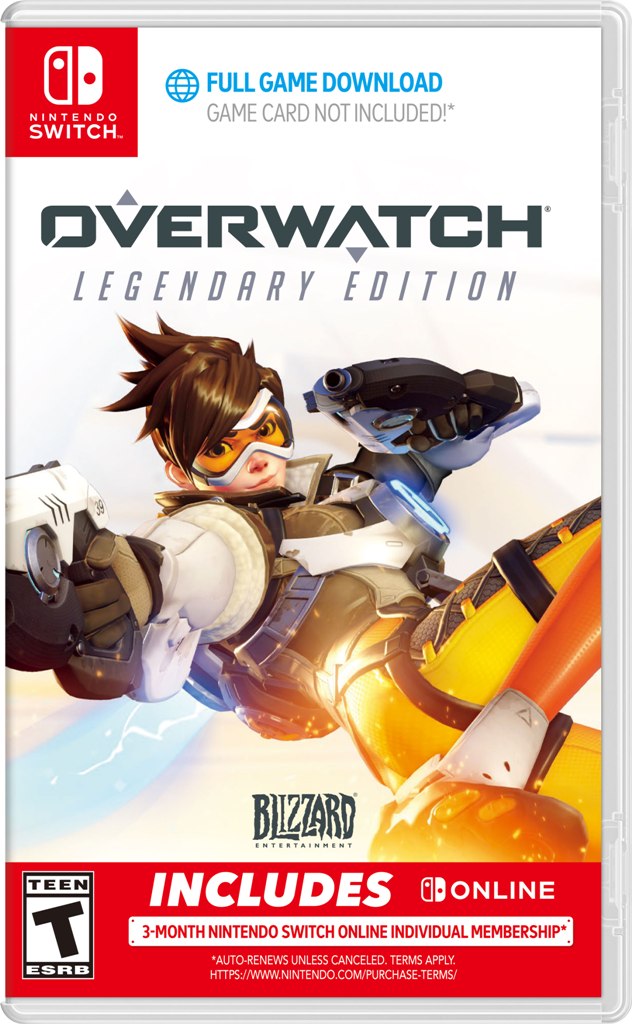 Nintendo Switch《鬥陣特攻》傳奇版 會有盒裝版本(內含可供下載遊戲的序號)和 Nintendo eShop 發售的數位版。 Nintendo Switch《鬥陣特攻》傳奇版 會有盒裝版本(內含可供下載遊戲的序號)和 Nintendo eShop 發售的數位版。