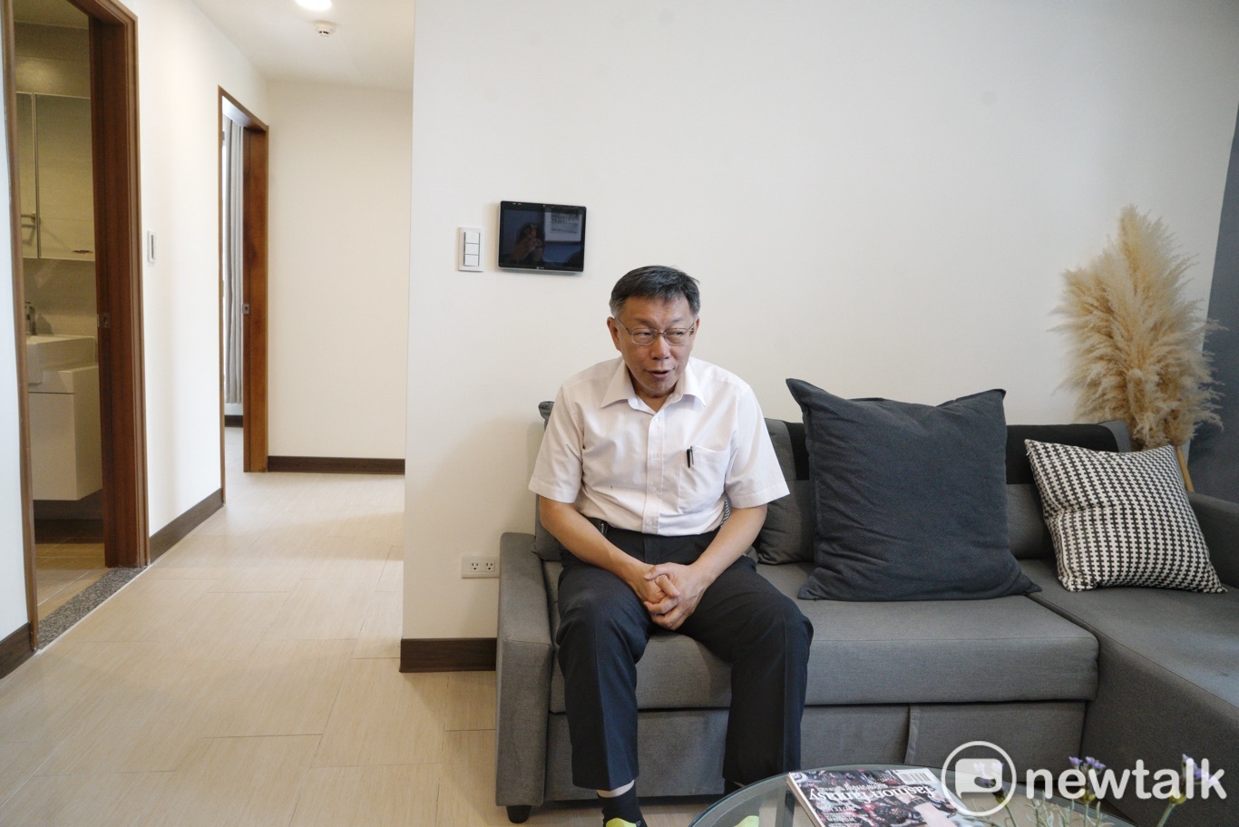 台北市長柯文哲出席「東明社宅招租記者會」。 圖:張良一/攝 台北市長柯文哲出席「東明社宅招租記者會」。 圖:張良一/攝