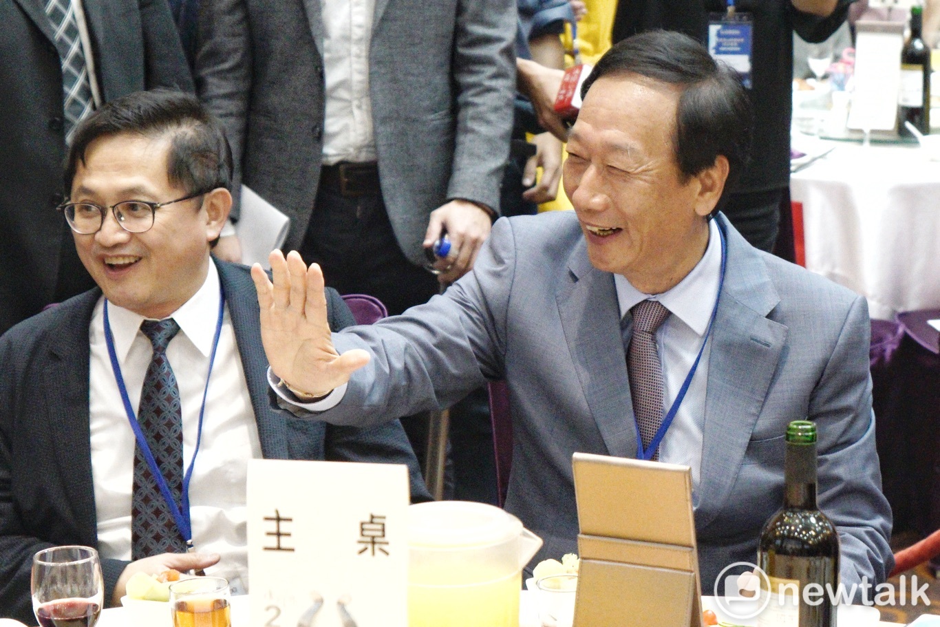 鴻海創辦人郭台銘出席台灣玉山科技協會會員大會。 圖:張良一/攝 鴻海創辦人郭台銘出席台灣玉山科技協會會員大會。 圖:張良一/攝