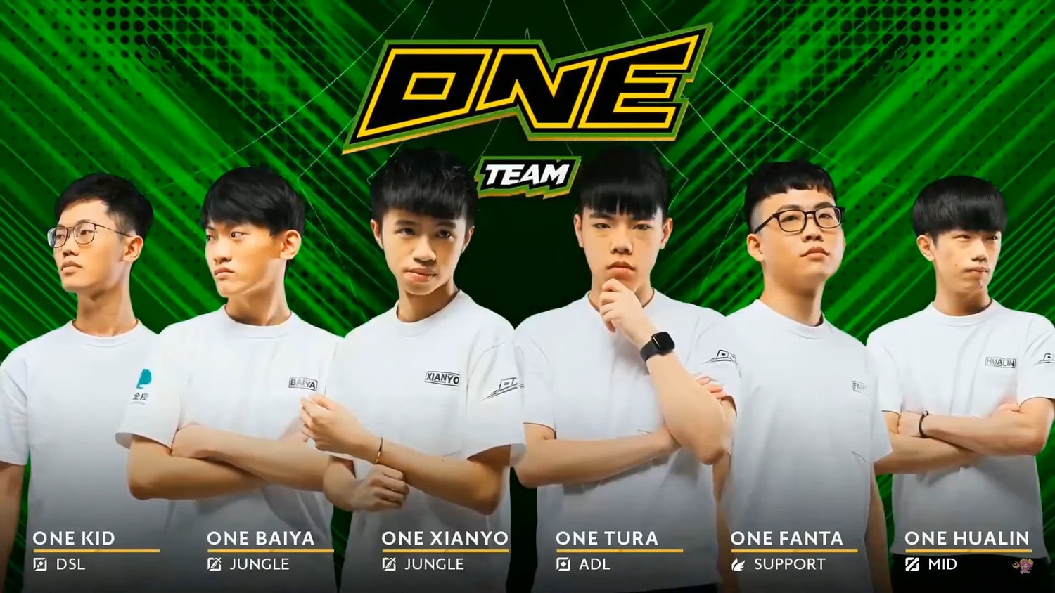 ONE Team選手一覽。 ONE Team選手一覽。