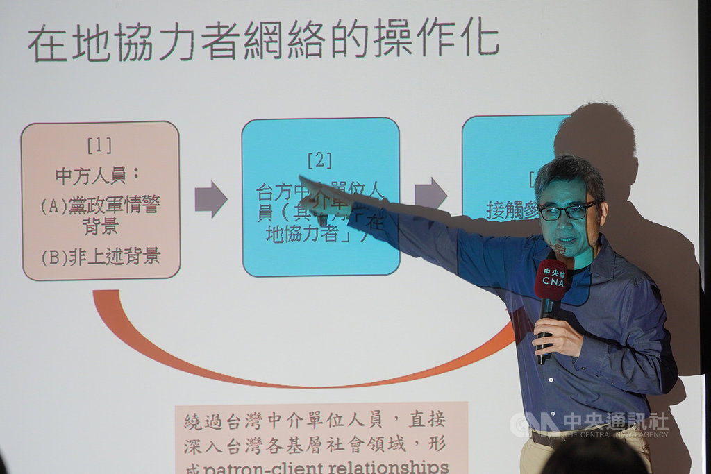中央研究院社會學研究所副研究員吳介民27日在中央社演說時表示,從王立強案可以看出,中國不再依賴在地協力者,而是透過「間諜與代理人」,直接進入台灣社會。 圖 : 中央社 中央研究院社會學研究所副研究員吳介民27日在中央社演說時表示,從王立強案可以看出,中國不再依賴在地協力者,而是透過「間諜與代理人」,直接進入台灣社會。 圖 : 中央社