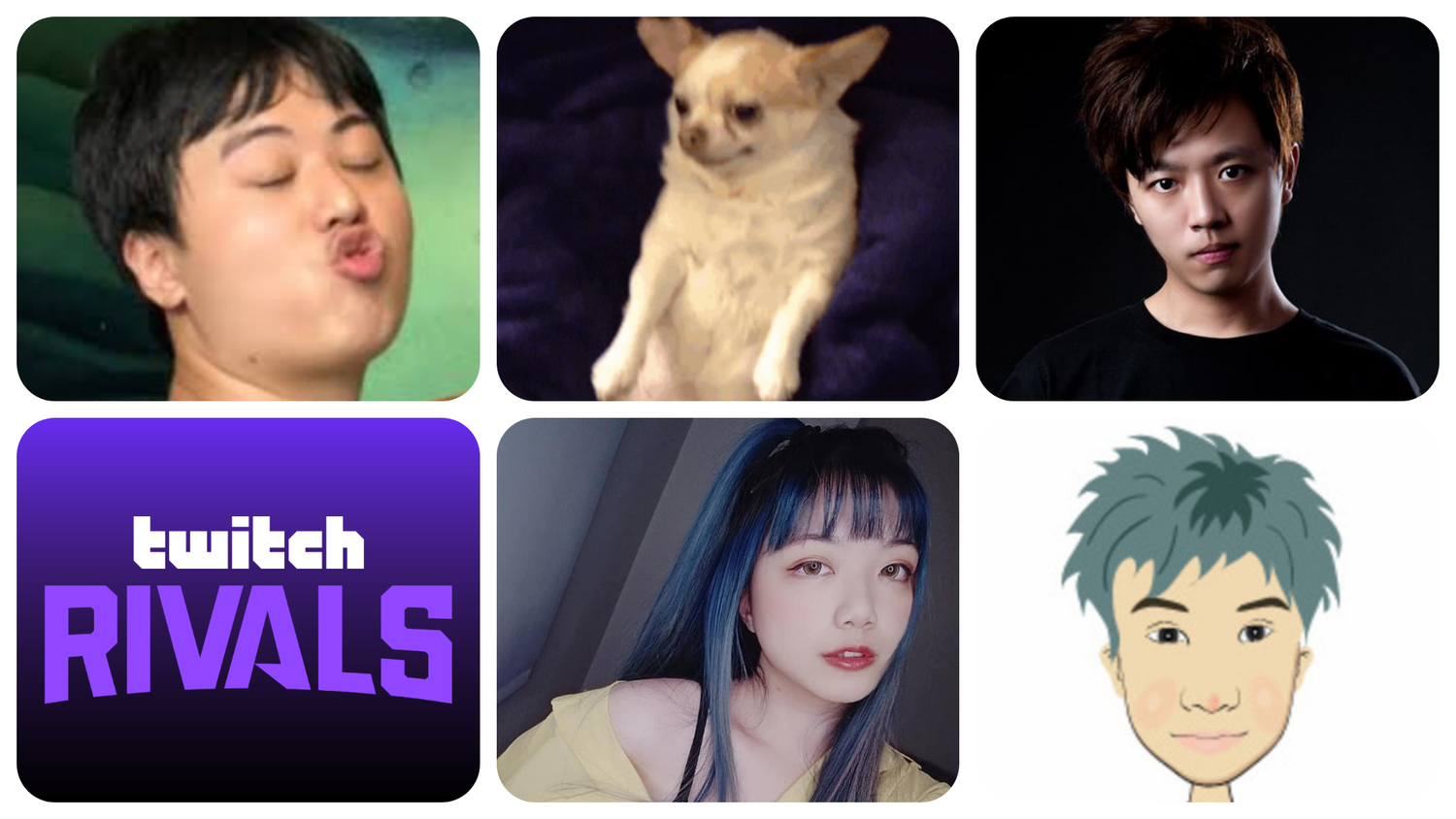 (上排左起)龜狗、睪慶、TK、(下排左起)小奈、卡薩夫組成「這隊無冠賢」隊。