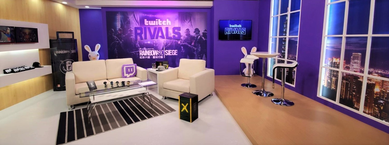大受好評的Twitch Rivals專屬攝影棚。 大受好評的Twitch Rivals專屬攝影棚。