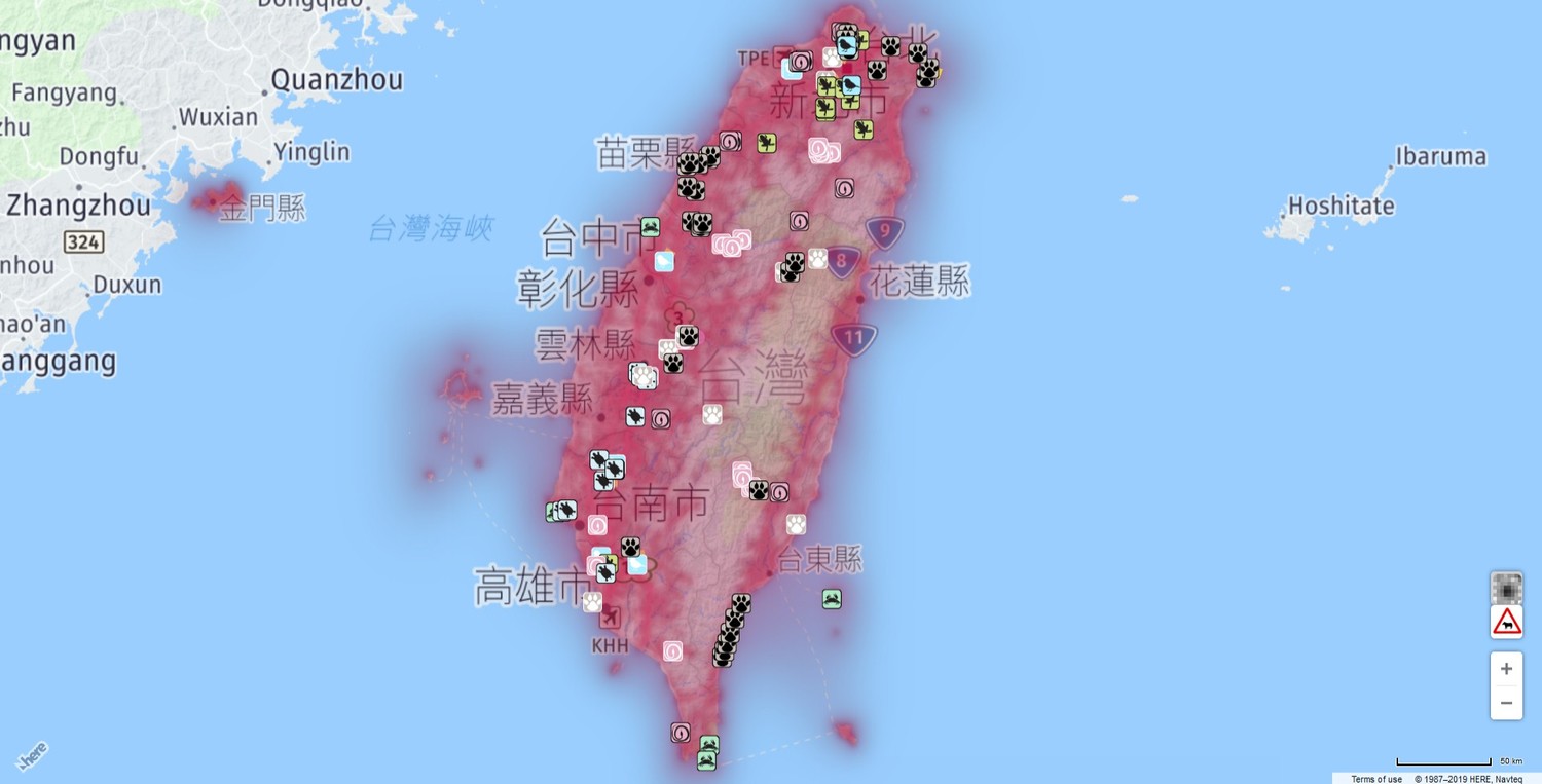 百大路殺熱點路段圖(吳冠錂 製) 圖:特生中心/提供 百大路殺熱點路段圖(吳冠錂 製) 圖:特生中心/提供