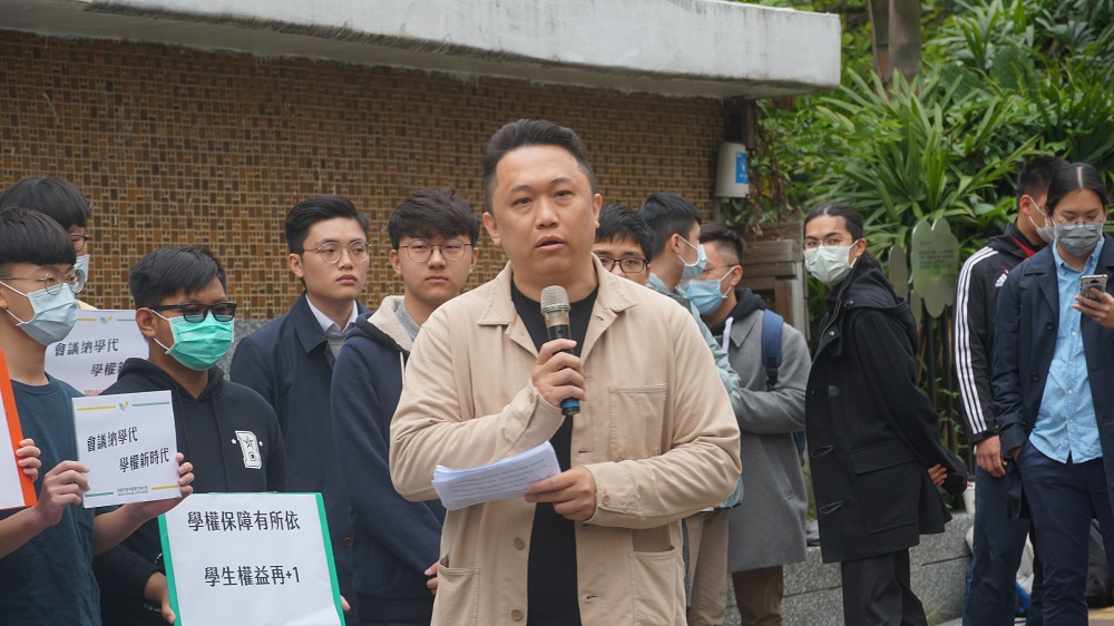 台灣少年權益與福利促進聯盟倡議組組長劉志洋。 圖：學生團體提供