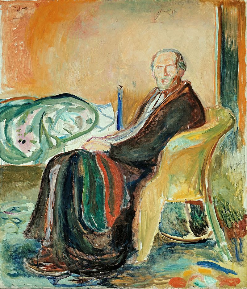 Edvard Munch《Self-Portrait with the Spanish Flu 1919》 圖:擷取自WIKI Edvard Munch《Self-Portrait with the Spanish Flu 1919》 圖:擷取自WIKI