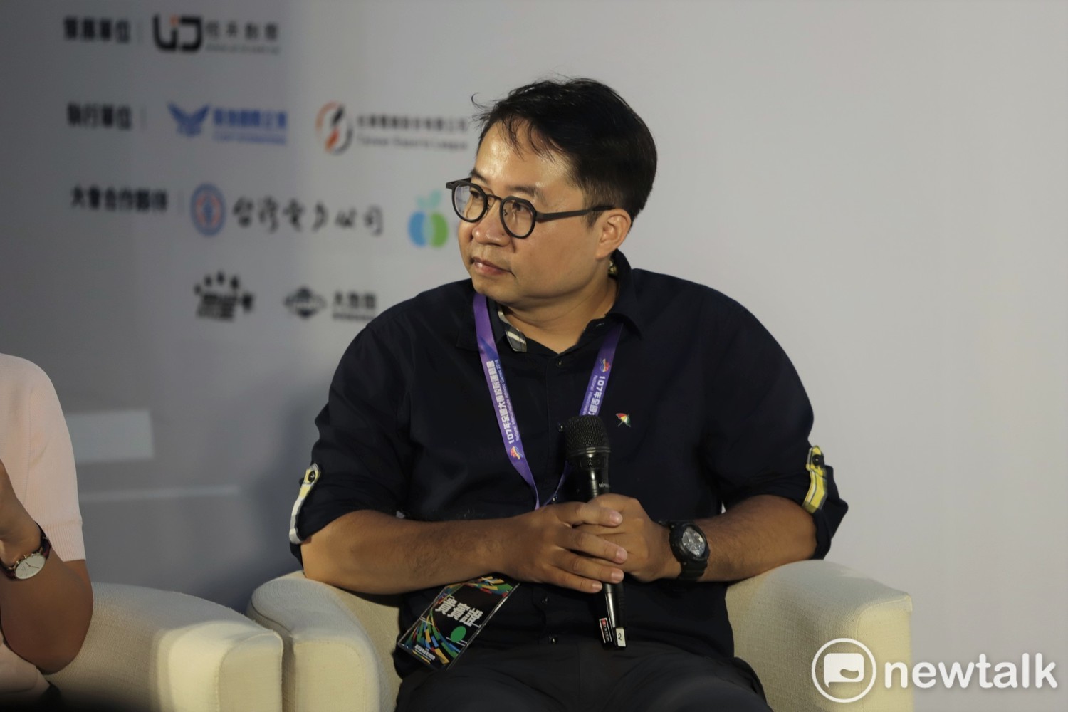 余錦亮表示目前全國已有超過120間大專院校與高中職學校有意興辦電競教育相關課程與科目。 圖:簡育詮攝 余錦亮表示目前全國已有超過120間大專院校與高中職學校有意興辦電競教育相關課程與科目。 圖:簡育詮攝