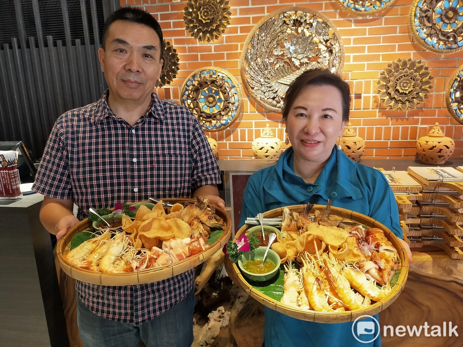 湄南河創辦人李文與執行長蘇亮妃。 唐復年/攝 湄南河創辦人李文與執行長蘇亮妃。 唐復年/攝