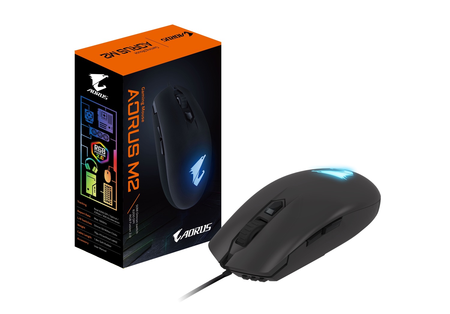 AORUS M2電競滑鼠。 圖：就肆電競提供