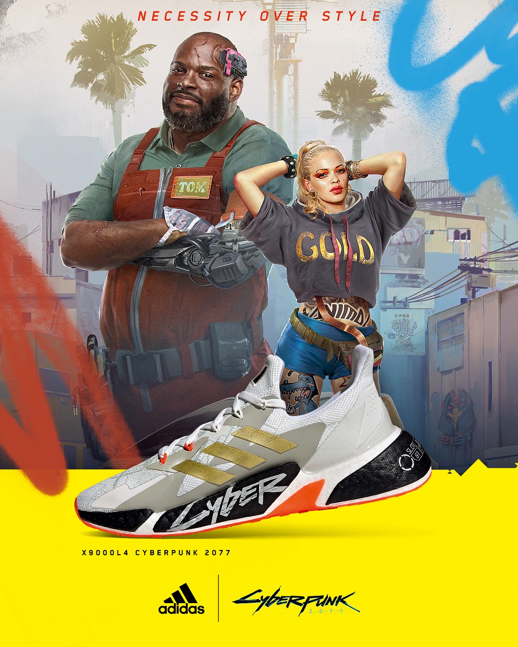 adidas X9000 L4 x Cyberpunk 2077 第三款以搶眼金屬銀色覆蓋鞋身,鞋面暗藏機械紋路,完美輸出遊戲元素,迷幻以配色充分閃耀末日機能。 圖:品牌提供 adidas X9000 L4 x Cyberpunk 2077 第三款以搶眼金屬銀色覆蓋鞋身,鞋面暗藏機械紋路,完美輸出遊戲元素,迷幻以配色充分閃耀末日機能。 圖:品牌提供