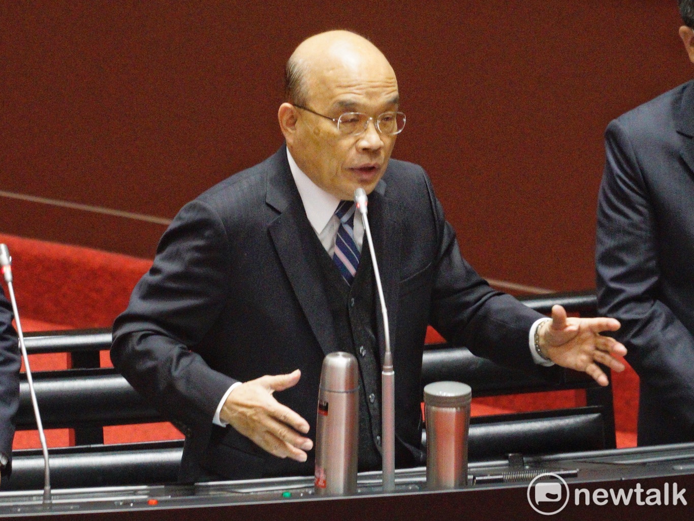 行政院長蘇貞昌在立院院會備詢。 圖:張良一/攝 行政院長蘇貞昌在立院院會備詢。 圖:張良一/攝