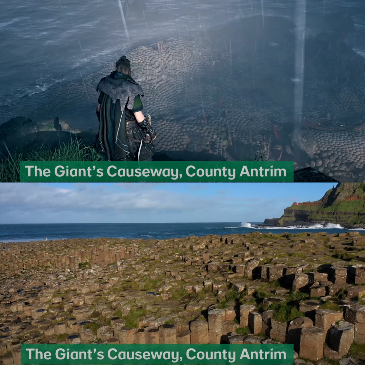 愛爾蘭巨人堤道。 圖:翻攝自Discover Ireland YouTube 愛爾蘭巨人堤道。 圖:翻攝自Discover Ireland YouTube