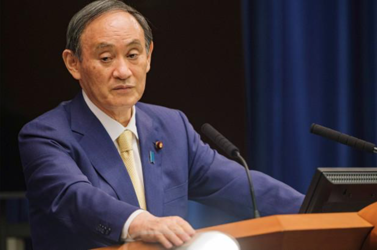 日本首相菅義偉。 圖:翻攝自環球網 日本首相菅義偉。 圖:翻攝自環球網