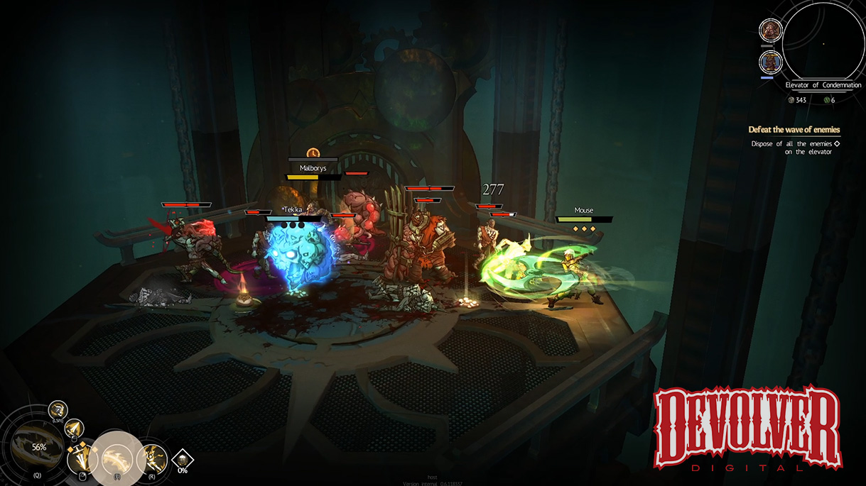 玩家們可在別緻的地牢內探索、對抗無窮盡般湧來的神秘怪物。 圖：Devolver Digital提供