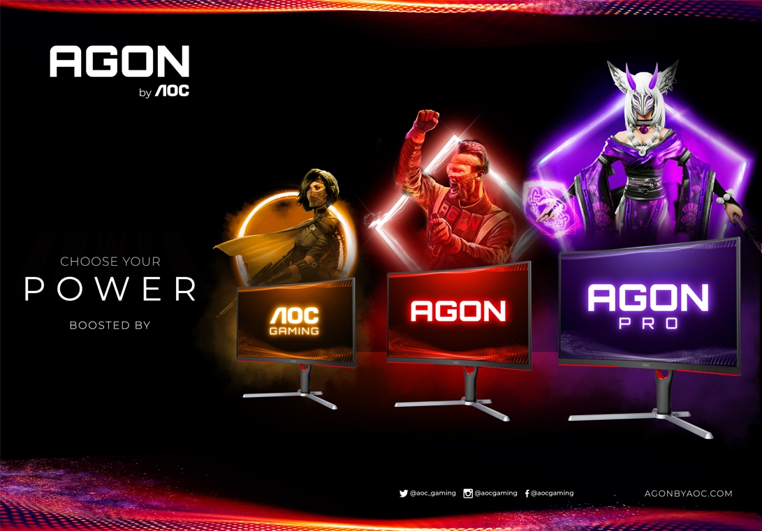 AOC今年針對電競顯示器推出全新計畫「AGON BY AOC」 圖:AOC/提供 AOC今年針對電競顯示器推出全新計畫「AGON BY AOC」 圖:AOC/提供