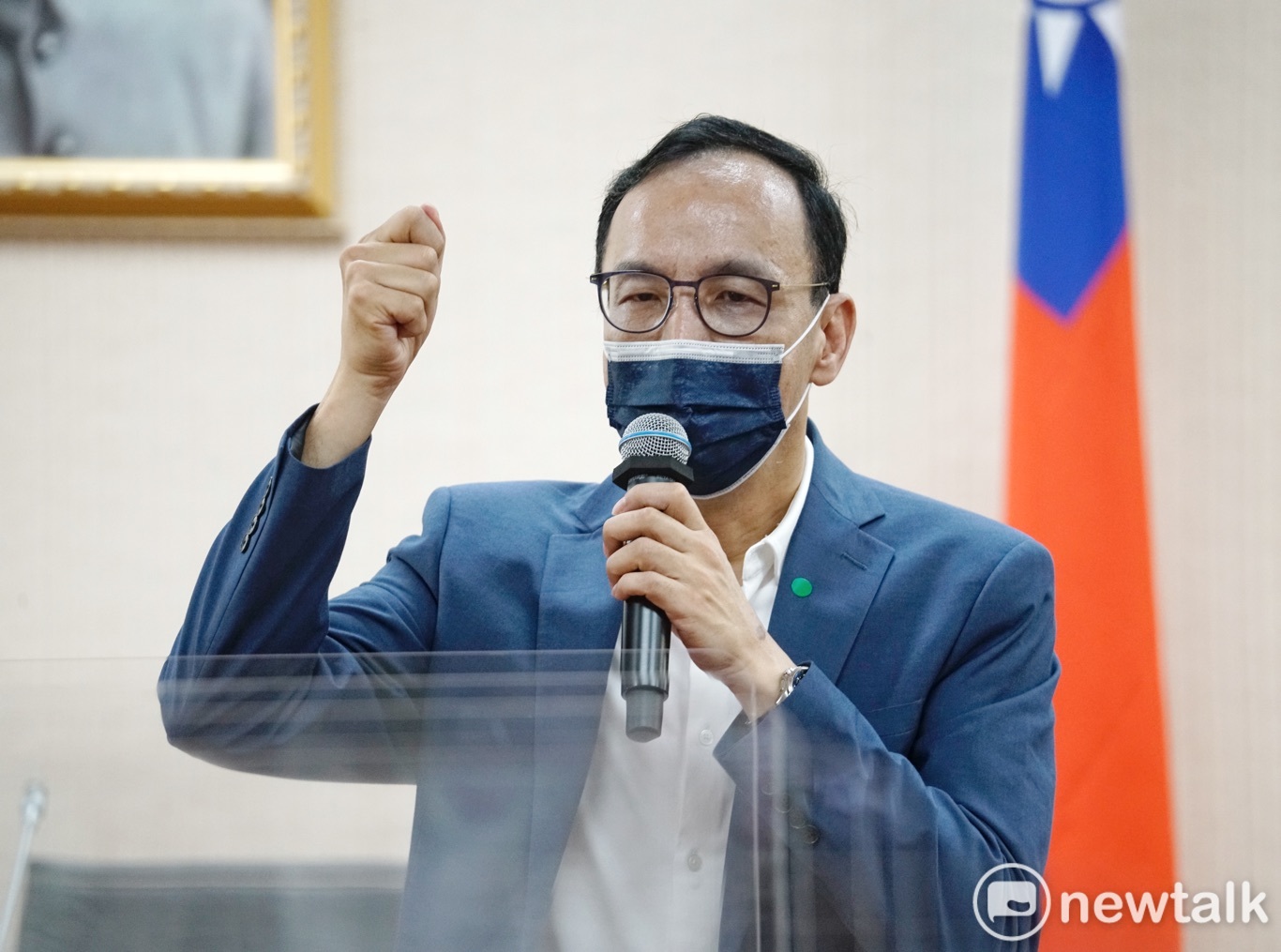 國民黨主席參選人朱立倫。 圖:張良一/攝 國民黨主席參選人朱立倫。 圖:張良一/攝