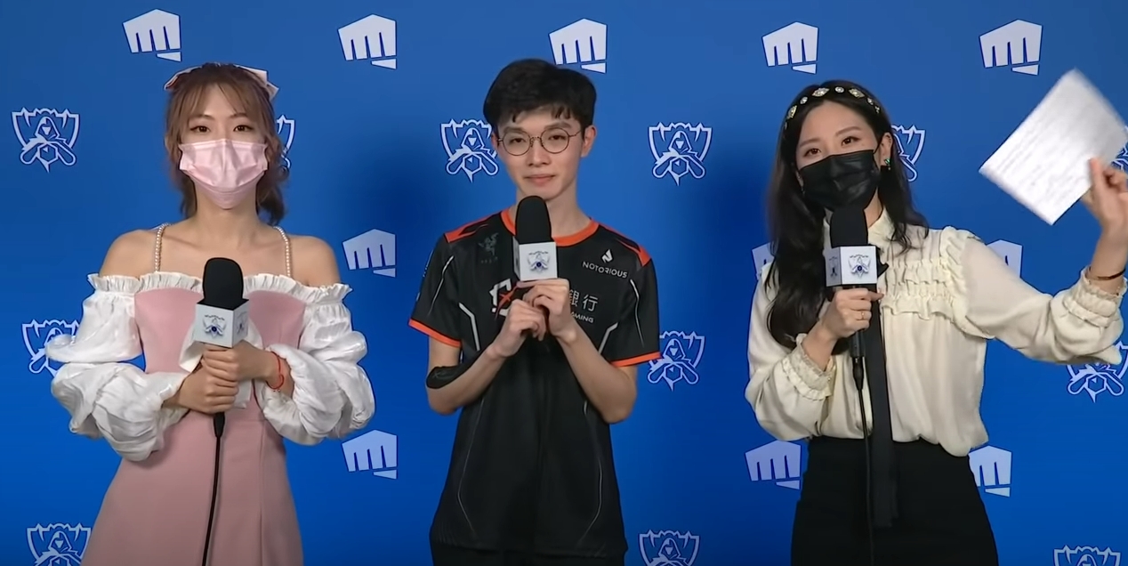 Doggo賽後接受韓文台採訪。 圖:翻攝自Riot Games Doggo賽後接受韓文台採訪。 圖:翻攝自Riot Games