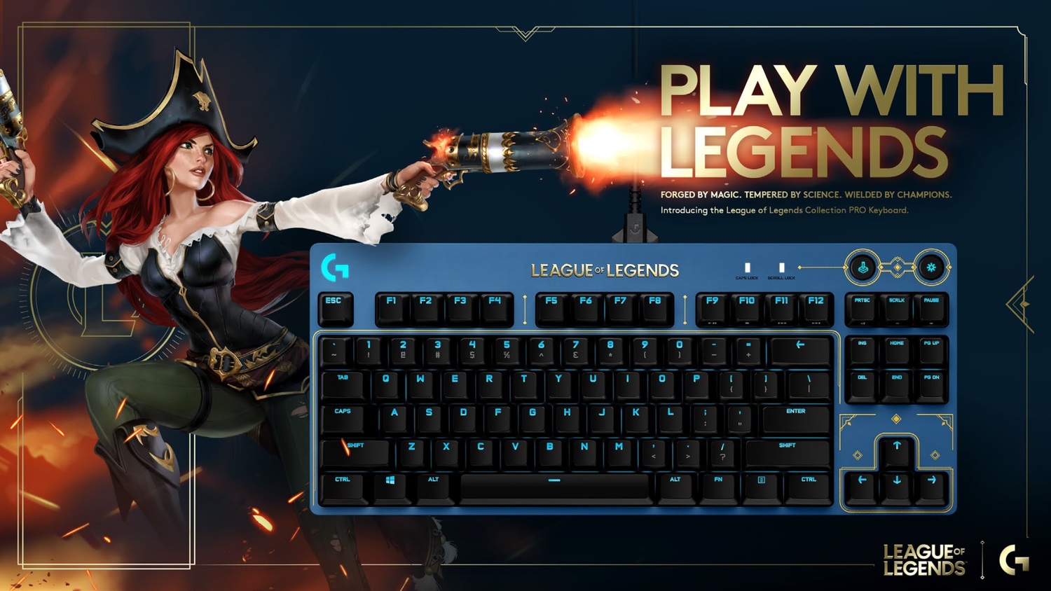 Logitech G PRO 機械式鍵盤，專為競賽或是FPS遊戲而生。 圖：羅技/提供