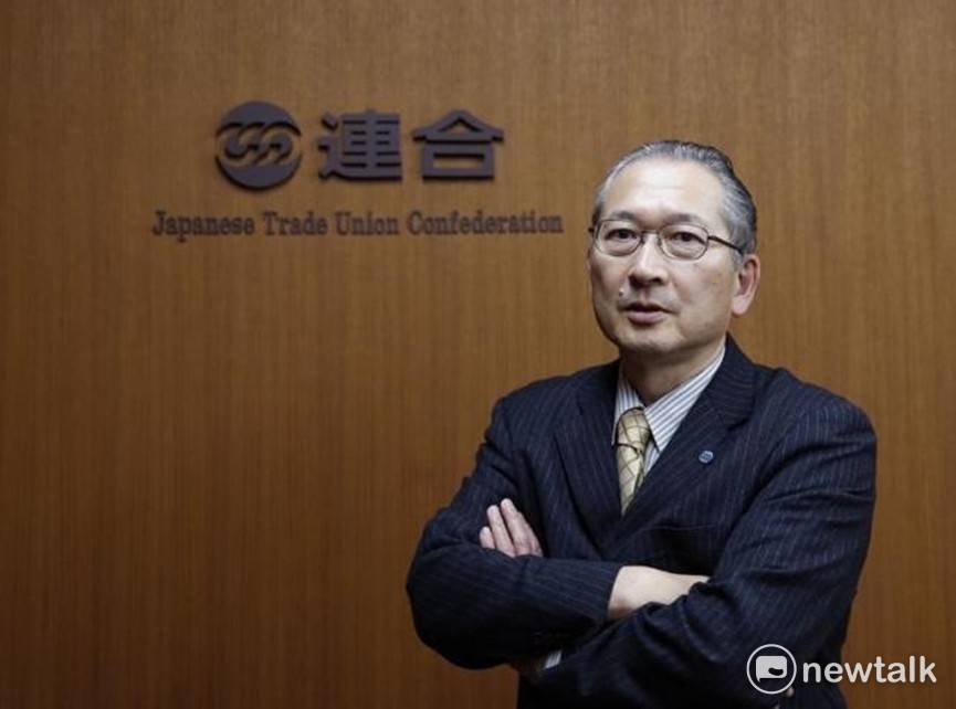 支持前原民進黨放棄提名的總工會的「連合」的會長神津里季生。 圖:翻拍自網路 支持前原民進黨放棄提名的總工會的「連合」的會長神津里季生。 圖:翻拍自網路