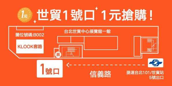 KLOOK客路宣布,將在台北國際旅展期間推出年度最殺優惠,不只多樣商品以折扣價銷售,更在舞台區祭出多樣套票只要1元的優惠活動! 圖 : 翻攝自KLOOK網頁 KLOOK客路宣布,將在台北國際旅展期間推出年度最殺優惠,不只多樣商品以折扣價銷售,更在舞台區祭出多樣套票只要1元的優惠活動! 圖 : 翻攝自KLOOK網頁