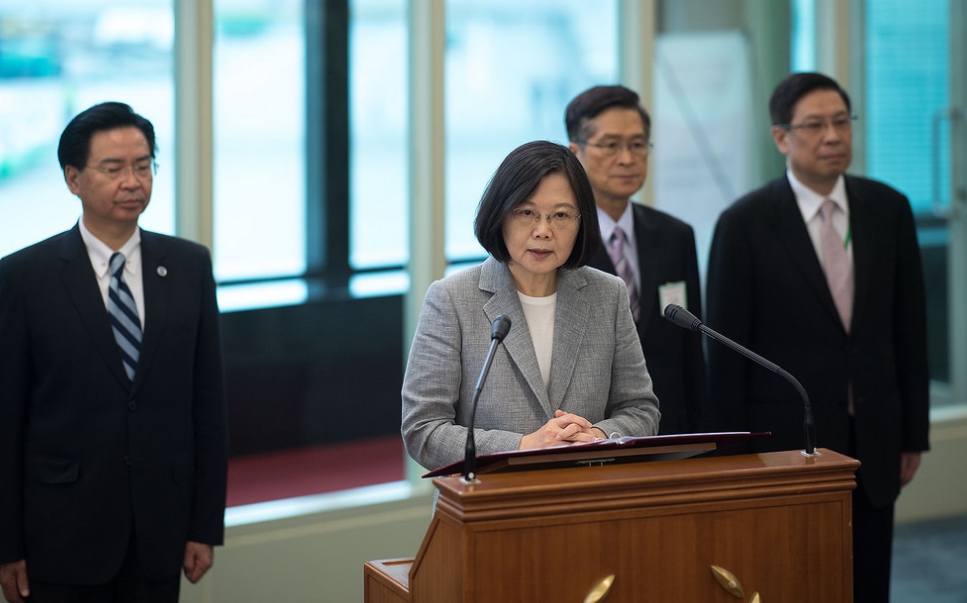 蔡英文針對本次出訪發表致詞。 圖:翻攝自總統府官方網站 蔡英文針對本次出訪發表致詞。 圖:翻攝自總統府官方網站