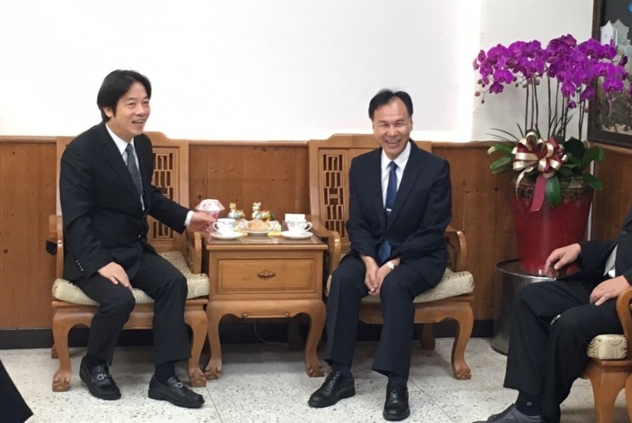 行政院長賴清德今(28)日至馬祖視察,拜訪連江縣長劉增應。 圖:行政院/提供 行政院長賴清德今(28)日至馬祖視察,拜訪連江縣長劉增應。 圖:行政院/提供