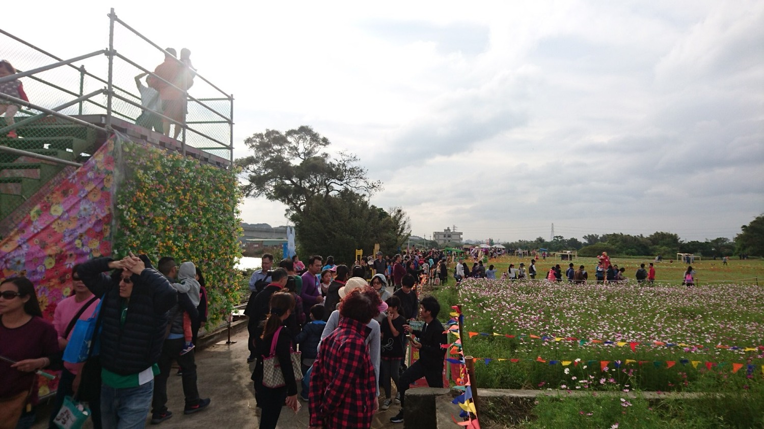 桃園花彩節於上月28日正式在楊梅登場,而自本周六(4日)再開四個展區,中壢主場、蘆竹主場、平鎮副場及圓光寺副場,同時間五區齊放,吸引大批遊客前來賞花,圖為中壢主場遊客盛況。 桃園花彩節於上月28日正式在楊梅登場,而自本周六(4日)再開四個展區,中壢主場、蘆竹主場、平鎮副場及圓光寺副場,同時間五區齊放,吸引大批遊客前來賞花,圖為中壢主場遊客盛況。
