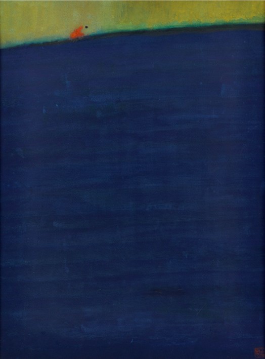 高齡109歲的國寶藝術家王攀元作品:「海的那一邊」 圖:國立歷史博物館/提供 高齡109歲的國寶藝術家王攀元作品:「海的那一邊」 圖:國立歷史博物館/提供