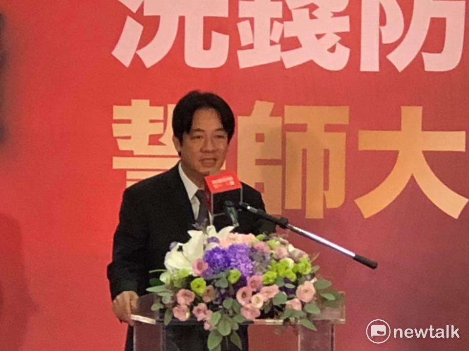 行政院長賴清德今(22)天宣誓,一定要爭取明年11月通過「亞太防制洗錢組織(APG)」第3輪評鑑。 圖:謝莉慧/攝 行政院長賴清德今(22)天宣誓,一定要爭取明年11月通過「亞太防制洗錢組織(APG)」第3輪評鑑。 圖:謝莉慧/攝