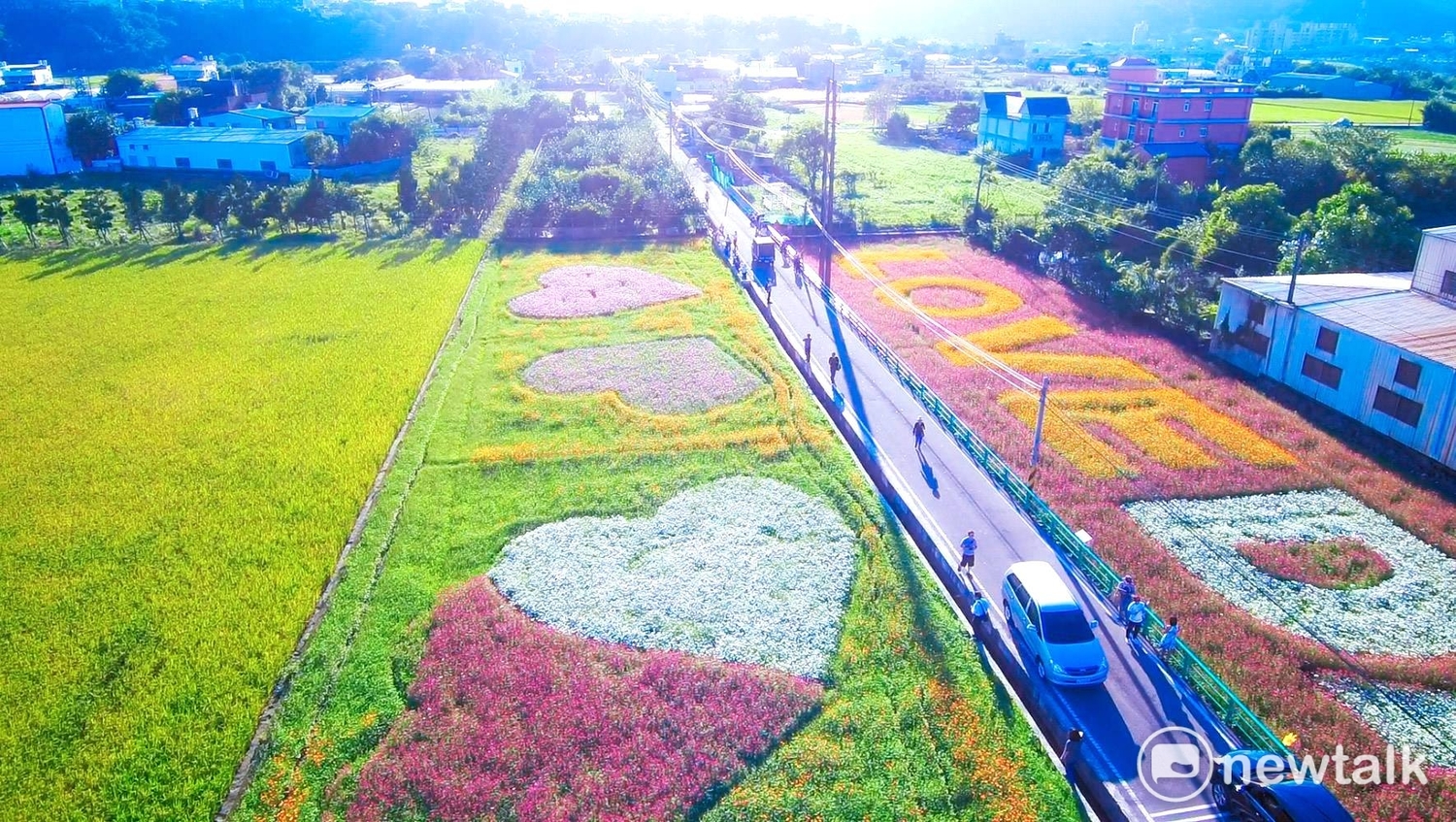 2017桃園花彩節的大溪花區盛開到這個周(26)日。位於大溪月眉里的花田,百日草、黃波斯菊、大波斯菊、向日葵正在冬日下搖曳。 2017桃園花彩節的大溪花區盛開到這個周(26)日。位於大溪月眉里的花田,百日草、黃波斯菊、大波斯菊、向日葵正在冬日下搖曳。