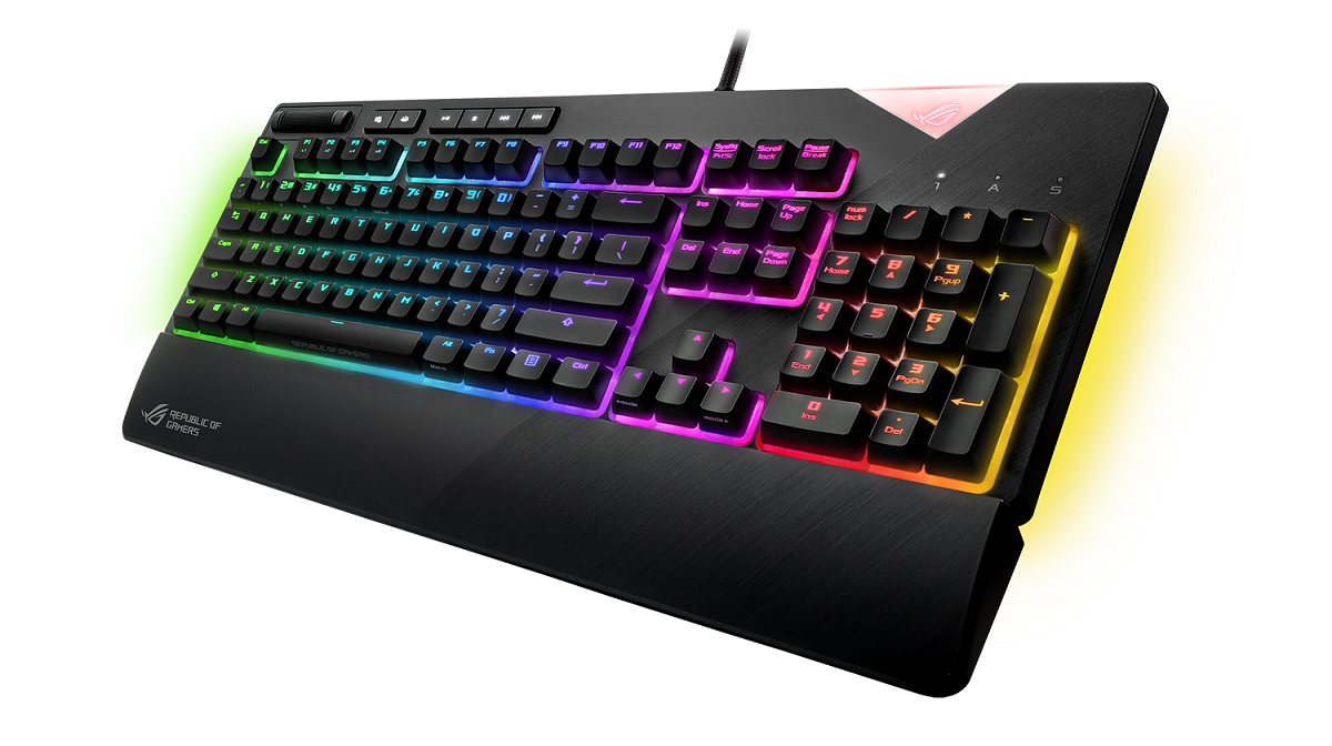 採用Cherry MX RGB軸,能盡情展現個人獨有風格的「ROG Flare機械式電競鍵盤」 圖:ASUS ROG/提供 採用Cherry MX RGB軸,能盡情展現個人獨有風格的「ROG Flare機械式電競鍵盤」 圖:ASUS ROG/提供